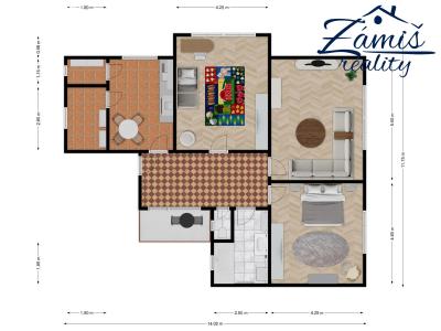 Продажа квартиры 3+1 Mladá Boleslav, Galetova č. 6