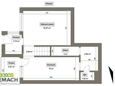 Продаж квартири 3+KK Uherské Hradiště, Verbířská č. 1