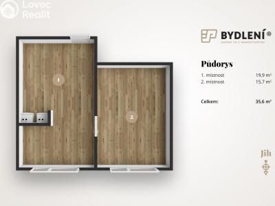 Продажа квартиры 1+1 Krupka, Sídliště Nad plovárnou 513 č. 2