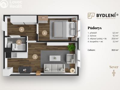 Prodej bytu 2+KK Teplice, Trnovanská č. 4