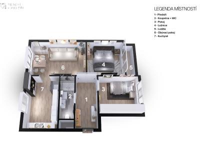 Sale apartment 3+1 Ostrava, Volgogradská č. 21