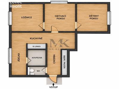 Sale apartment 3+1 Volary, Sídl. Míru 10 č. 7