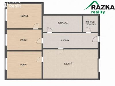 Rent apartment 3+1 Kočov č. 17