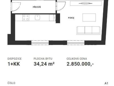 Продажа квартиры 1+KK Nýrsko č. 1