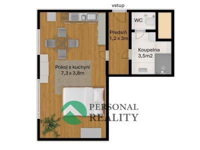 Продаж квартири 1+KK Praha, Na Výrovně č. 4