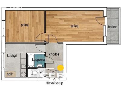 Prodej bytu 2+1 Žatec, Podměstí 2181 č. 14
