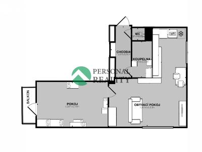 Sale apartment 2+KK Beroun, Josefa Hory č. 16