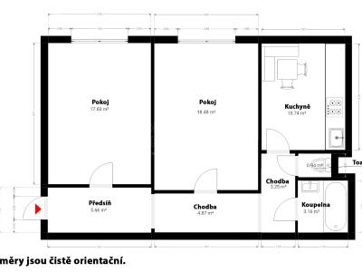 Продаж квартири 2+1 Praha, Sečská č. 5
