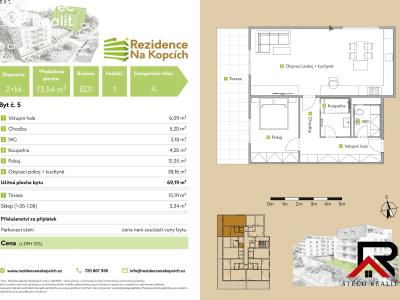 Prodej bytu 2+KK Třebíč, Na Kopcích č. 10