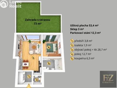 Prodej bytu 2+KK Praha, Vřesovická č. 3