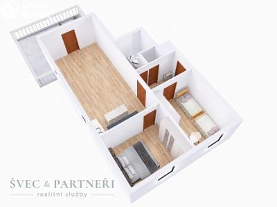 Rent apartment 3+KK Litvínovice, U Zlaté stoky 581 č. 11