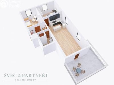 Rent apartment 3+KK Litvínovice, U Zlaté stoky 581 č. 12