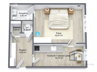 Prodej bytu 1+1 Praha, Zákostelní č. 9