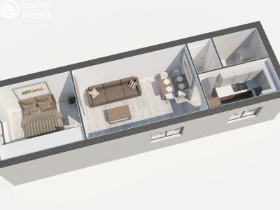 Prodej bytu 2+1 Borovany, Tovární 650 č. 15