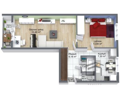 Продаж квартири 2+1 Praha, Želivecká č. 15