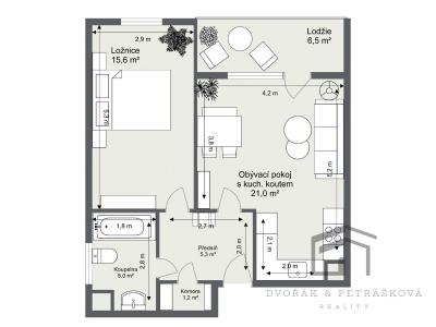 Оренда квартири 2+KK Praha, Saturnova č. 20
