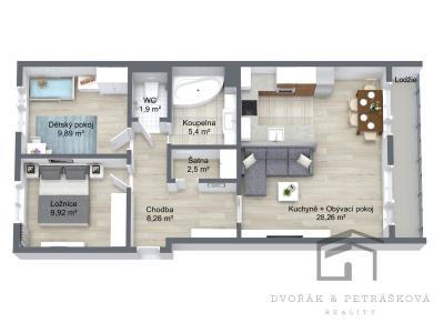 Аренда квартиры 3+KK Praha, Novodvorská č. 16