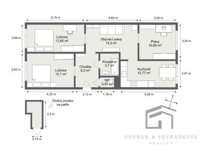 Prodej bytu 4+1 Kladno, Litevská 2617 č. 12