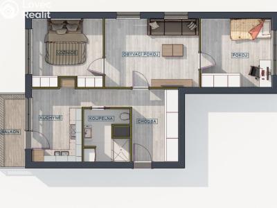 Аренда квартиры 3+1 České Budějovice, Větrná č. 17