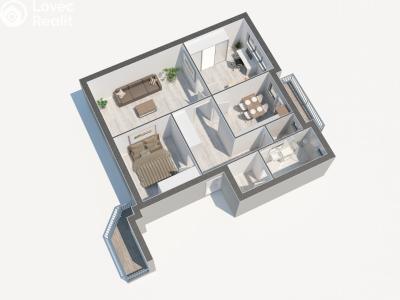 Prodej bytu 3+1 České Budějovice, E. Beneše č. 17