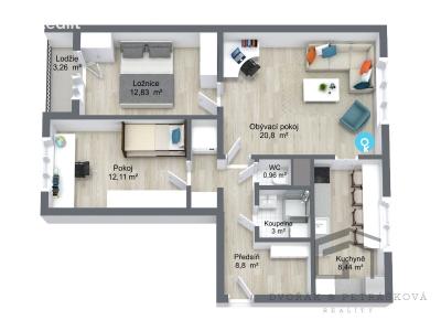 Продаж квартири 3+1 Praha, Lohniského č. 16