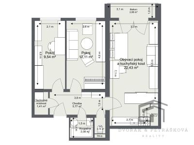 Sale apartment 3+KK Praha, Žateckých č. 13
