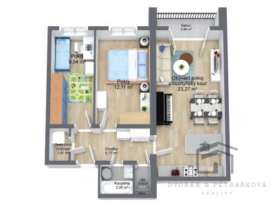 Sale apartment 3+KK Praha, Žateckých č. 16