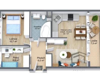 Аренда квартиры 3+KK Praha, Hurbanova č. 13