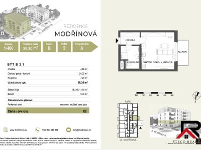 Аренда квартиры 1+KK Třebíč, Modřínová 494 č. 6