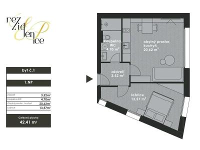 Продаж квартири 1+KK Brno, Elišky Přemyslovny č. 10