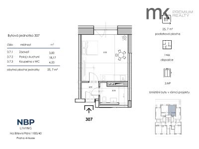 Аренда квартиры 1+KK Praha, Na bitevní pláni č. 8