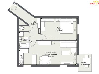 Продаж квартири 2+KK Praha 13, Wiedermannova č. 3