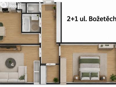 Продаж квартири 2+1 Brno, Božetěchova č. 9