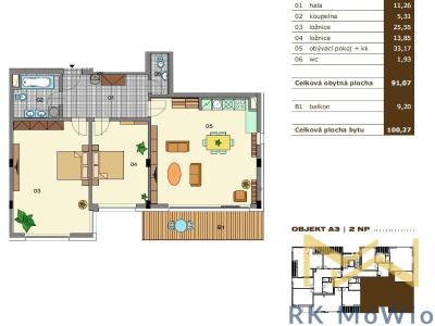 Аренда квартиры 3+KK Praha, Italská č. 8