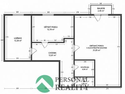 Продаж квартири 3+KK Mělník, Za Stadionem č. 24