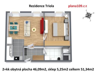 Rent apartment 2+KK Planá, Dukelských hrdinů 109 č. 9