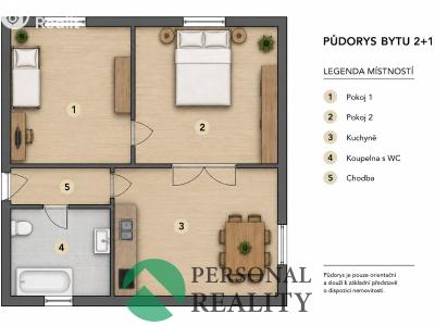 Продаж квартири 2+1 Horní Slavkov, Poštovní č. 3