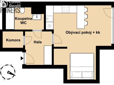 Аренда квартиры 1+KK Praha, U Mlýnského kanálu č. 15