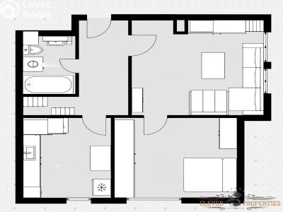 Rent apartment 2+1 Hlinsko, Čechova č. 4