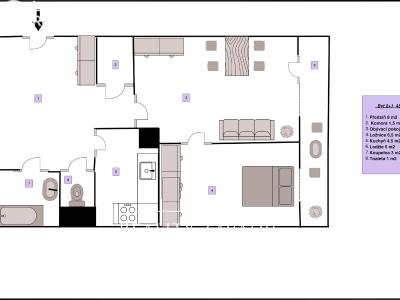 Rent apartment 2+1 Praha, Za dvorem č. 11
