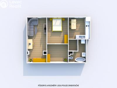 Продаж квартири 2+1 Klatovy, Hálkova 132 č. 28
