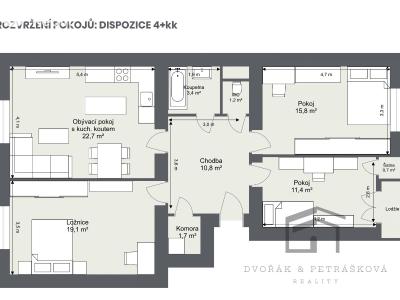 Продаж квартири 3+1 Praha, Biskupcova č. 22