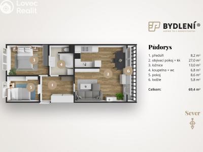 Prodej bytu 3+1 Teplice, Trnovanská č. 2