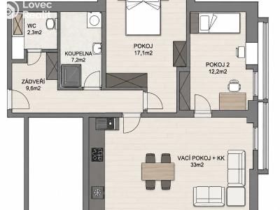 Продаж квартири 3+KK Pardubice, Křemenská č. 21