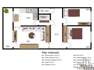 Продажа квартиры 3+1 Praha, Jílovská č. 16