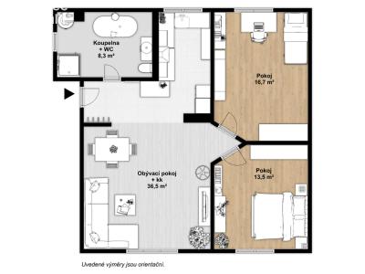 Sale apartment 3+1 Olomouc, Erenburgova č. 26