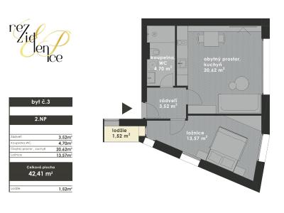 Продажа квартиры 2+KK Brno, Elišky Přemyslovny č. 4