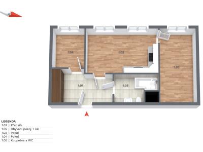 Sale apartment 3+KK Praha, Loudova č. 4