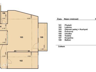 Sale apartment 2+KK Kyjov, třída Komenského č. 24