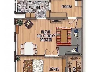 Аренда квартиры 3+1 Praha, Kusého č. 16